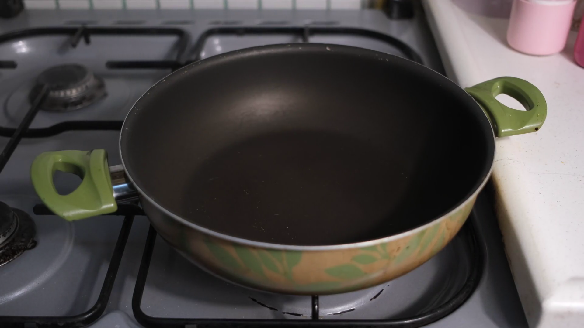 Frying Chickens Heating Oil In Pan Stock Footage SBV347652240