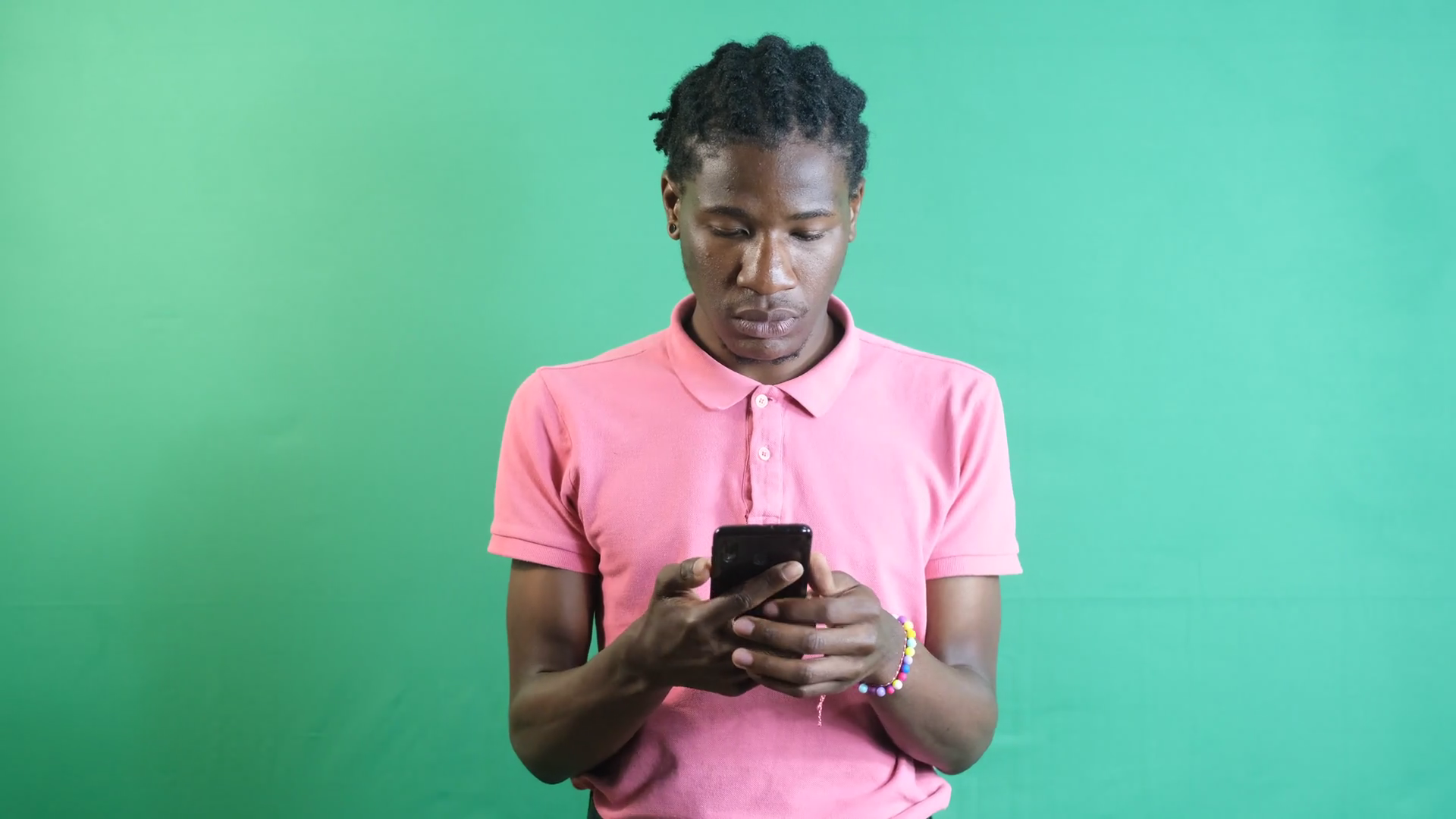 Come Across Bad On Phone Black Man Upset Stock Footage SBV347640560