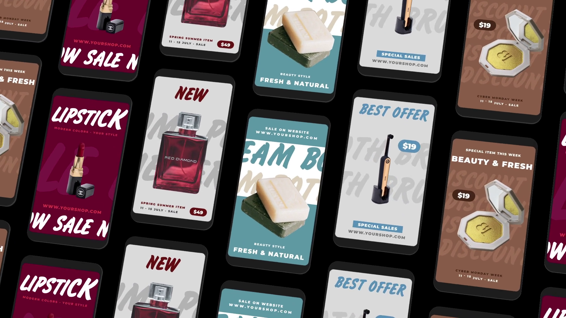 Image showcasing Beauty Shopping Instagram Reels Template SBV-348406524 - Storyblocks