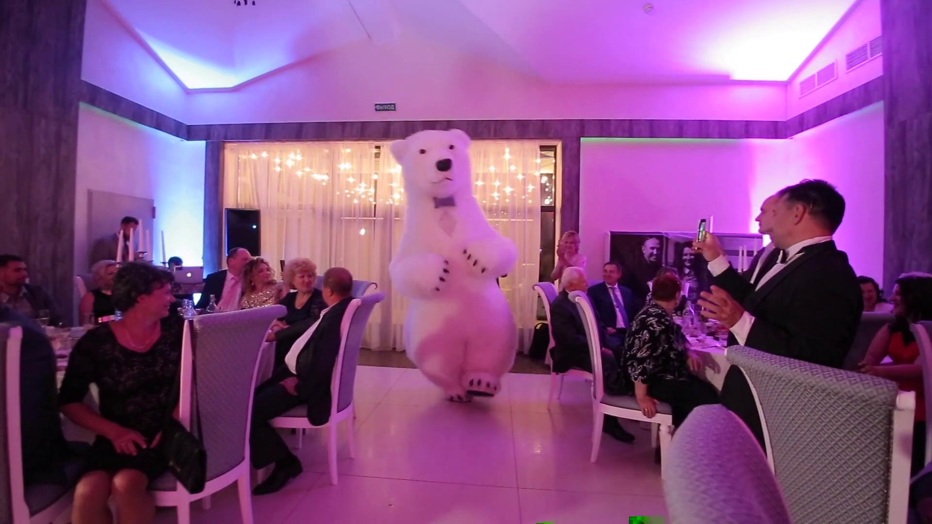 Belarus, Minsk - January 15, 2019: Wedding party. Man in a big polar