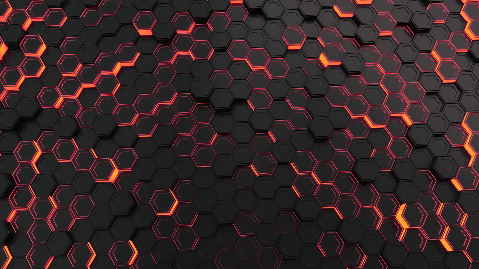 0131 Wall Of Black Hexagons With Red Glow Motion Background 0010 SBV