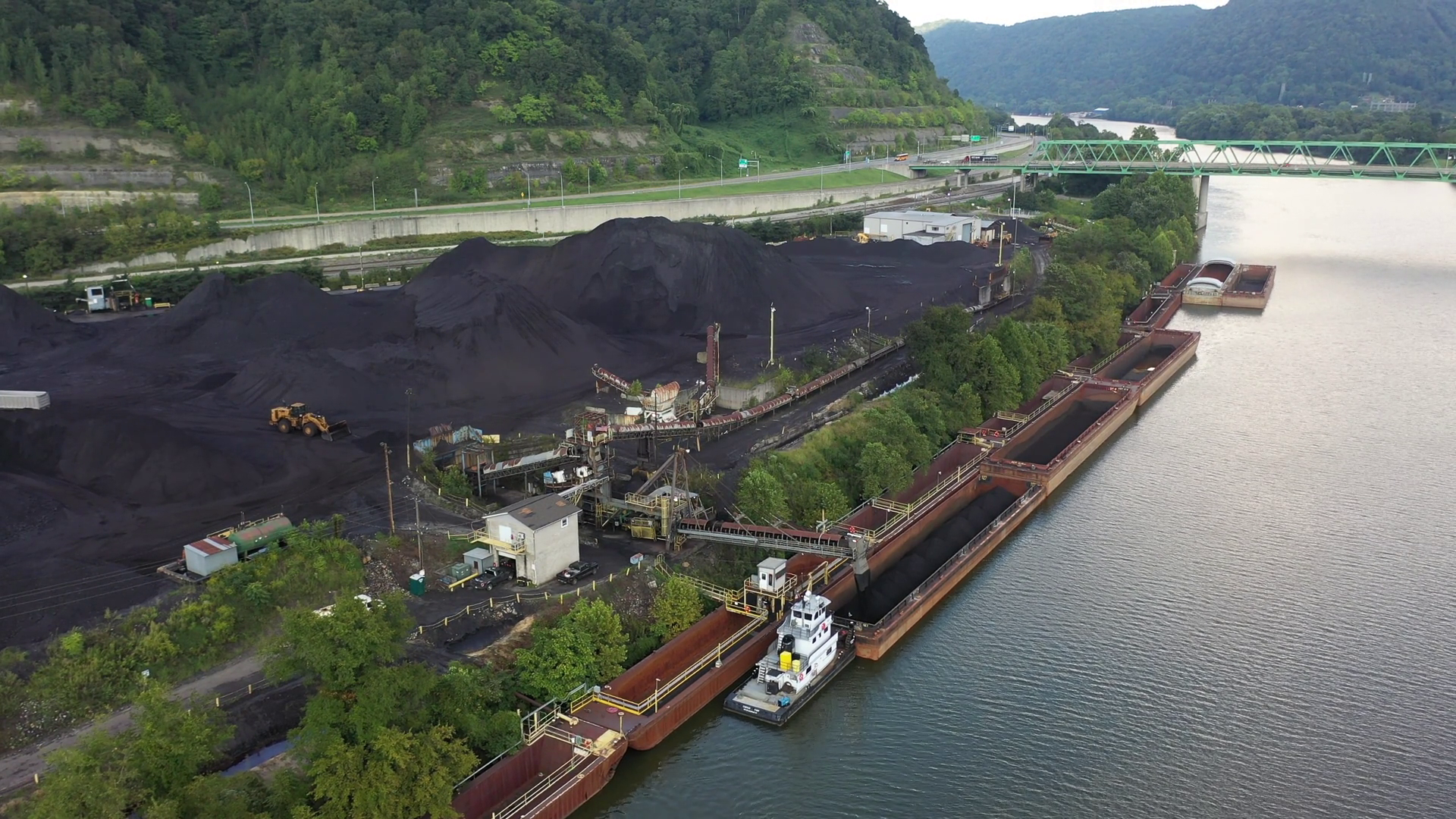 Static Aerial Shot Of Coal Processing Area Stock Footage SBV-352561224 ...