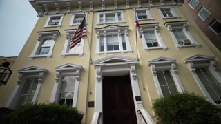 Exterior of the rectory for St. John's Episcopal Church in Washington, DC on Lafayette Square.