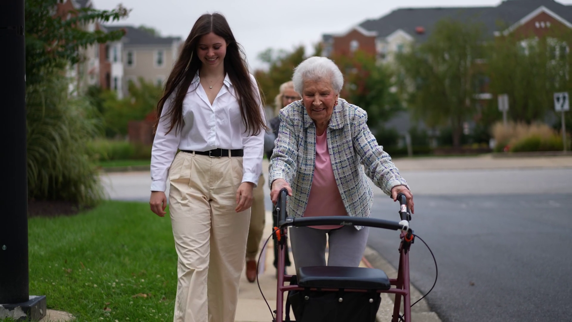 Grandmother Using Walker Granddaughter Stock Footage SBV-353406723 ...