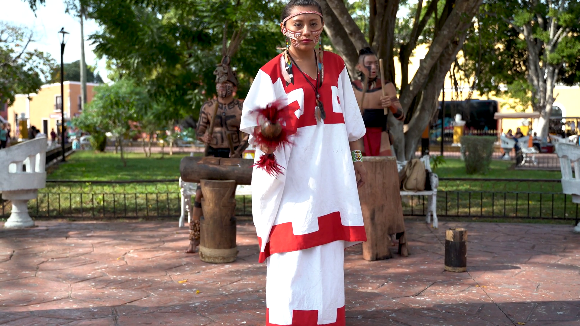 Closeup Of Mayan Woman Shaking Rattle In Stock Footage SBV-352318035 ...