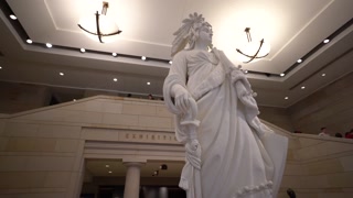 Steadicam orbit around the Statue of Freedom in the US Capitol Visitor’s Center in Washington, DC.