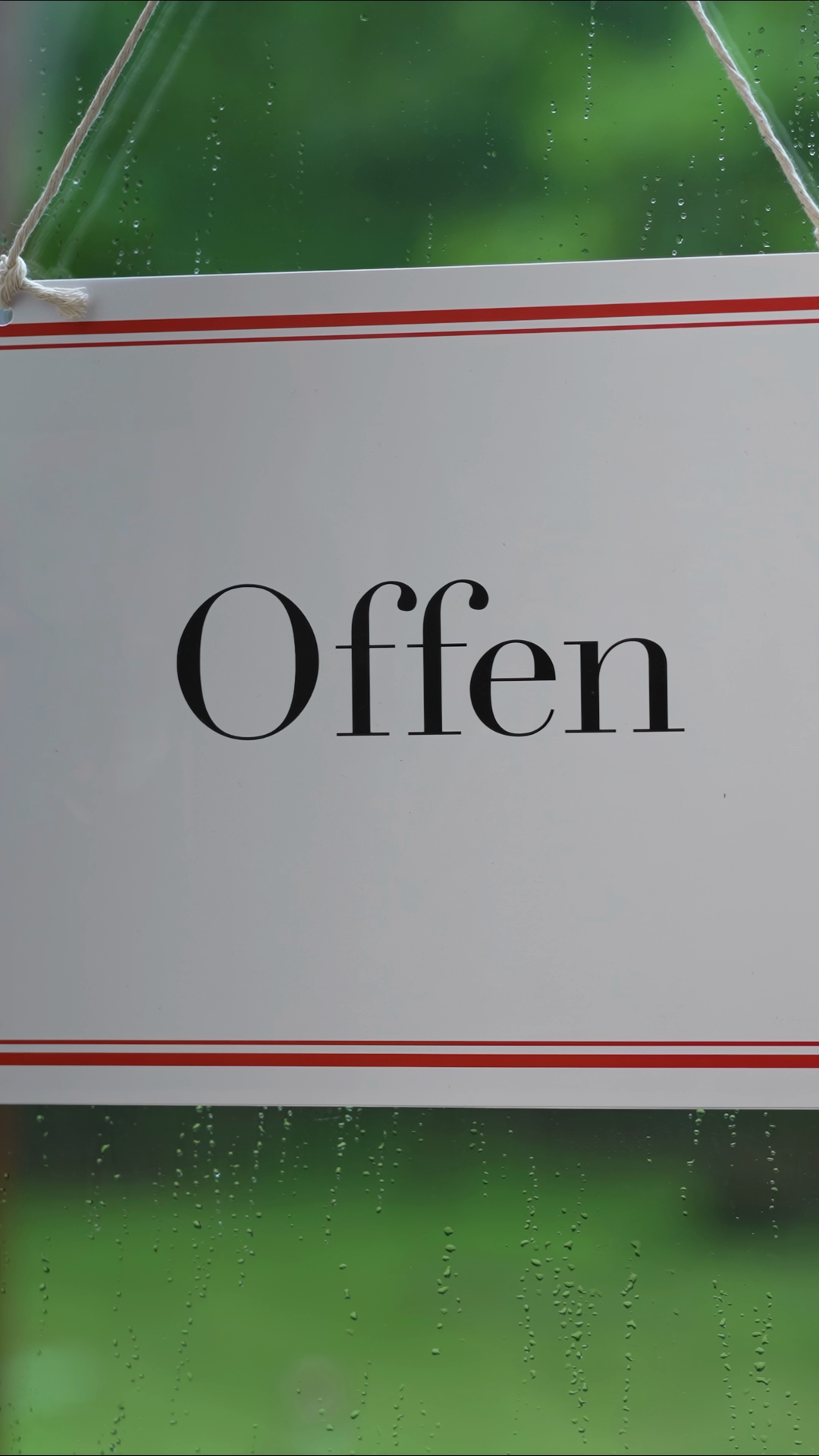 Vertical Video Of Open Sign On Glass Door Of Stock Footage SBV ...