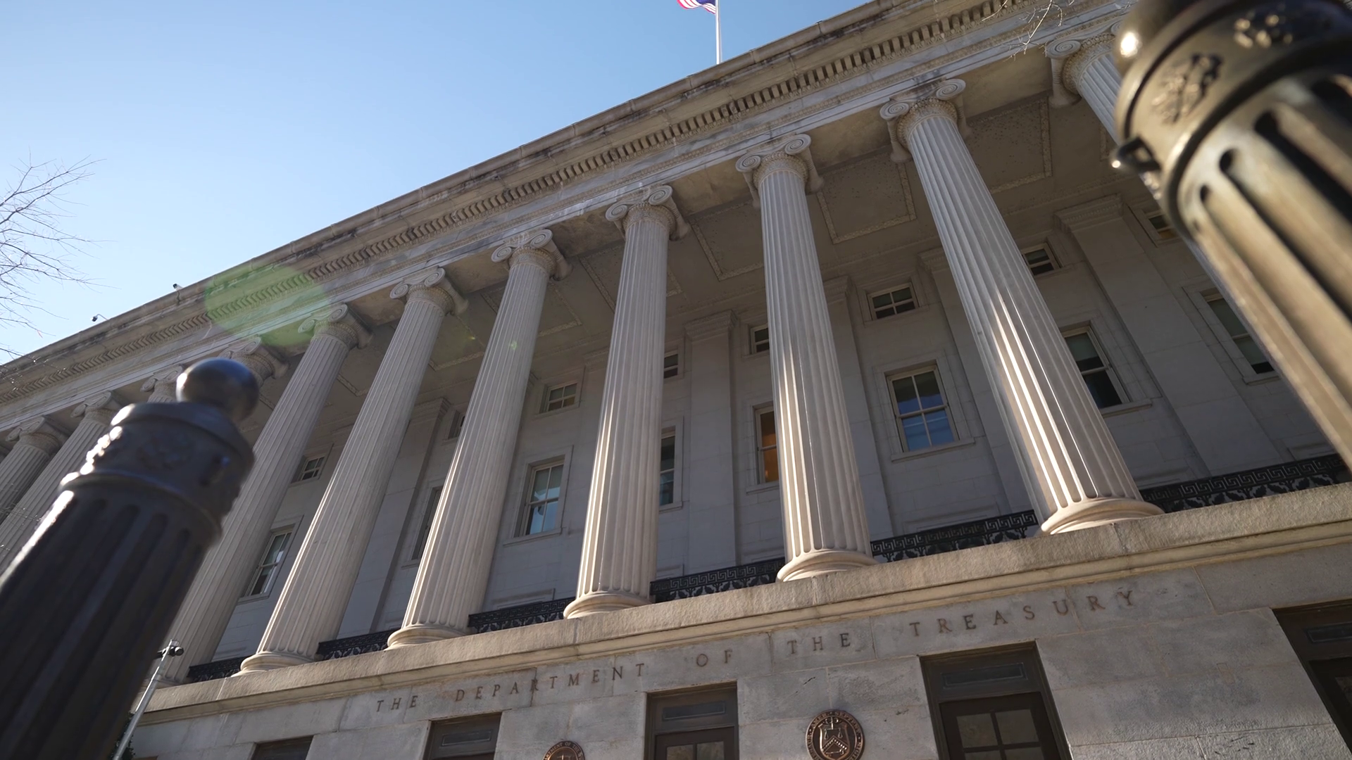 Wide Angle View Of Columns At Treasury Stock Footage SBV-352116523 ...