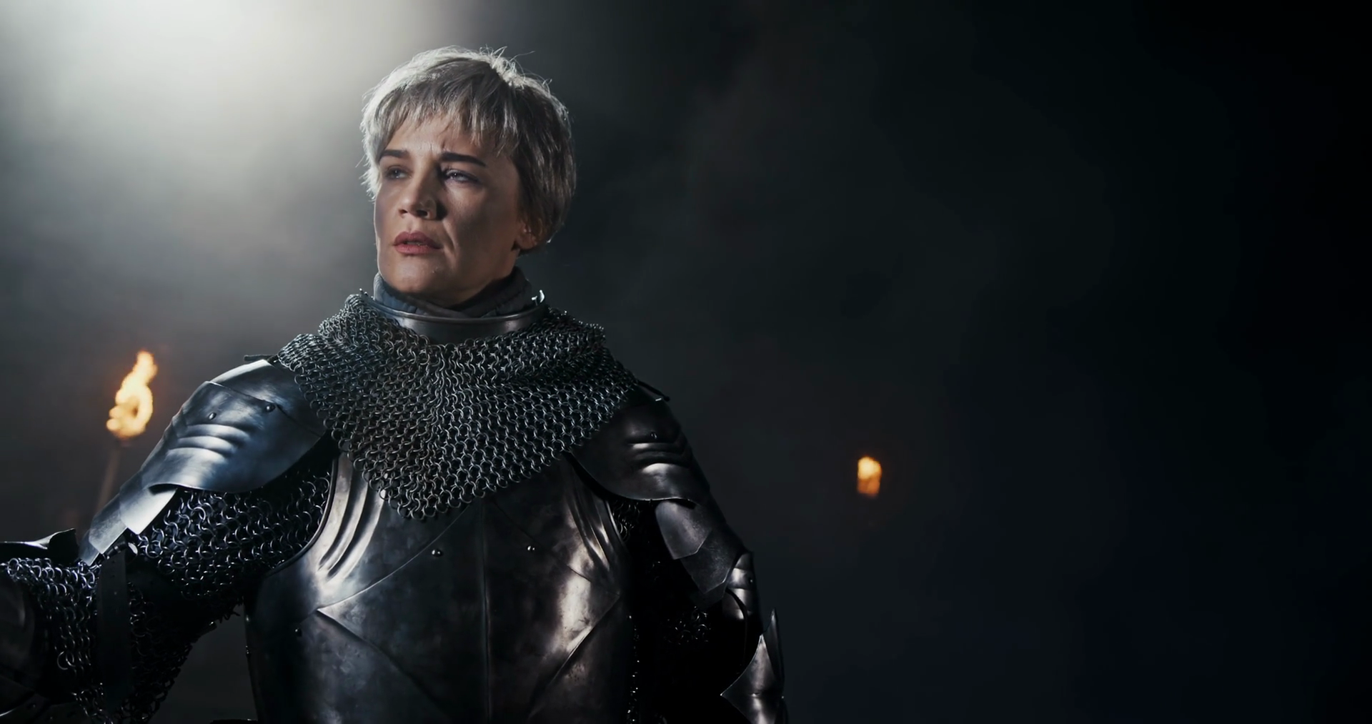 Determined Medieval Woman In Armor With Stock Footage SBV-351936661 ...