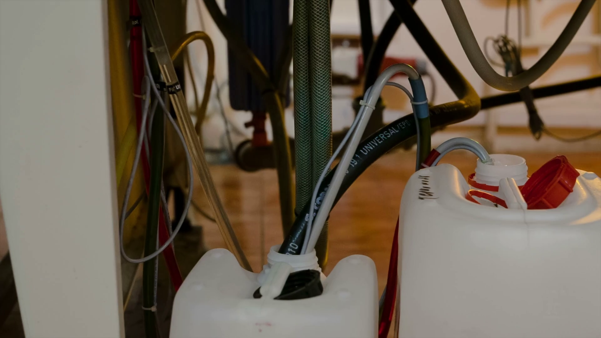 Hoses In Canisters Chemical Laboratory Stock Footage SBV347615078