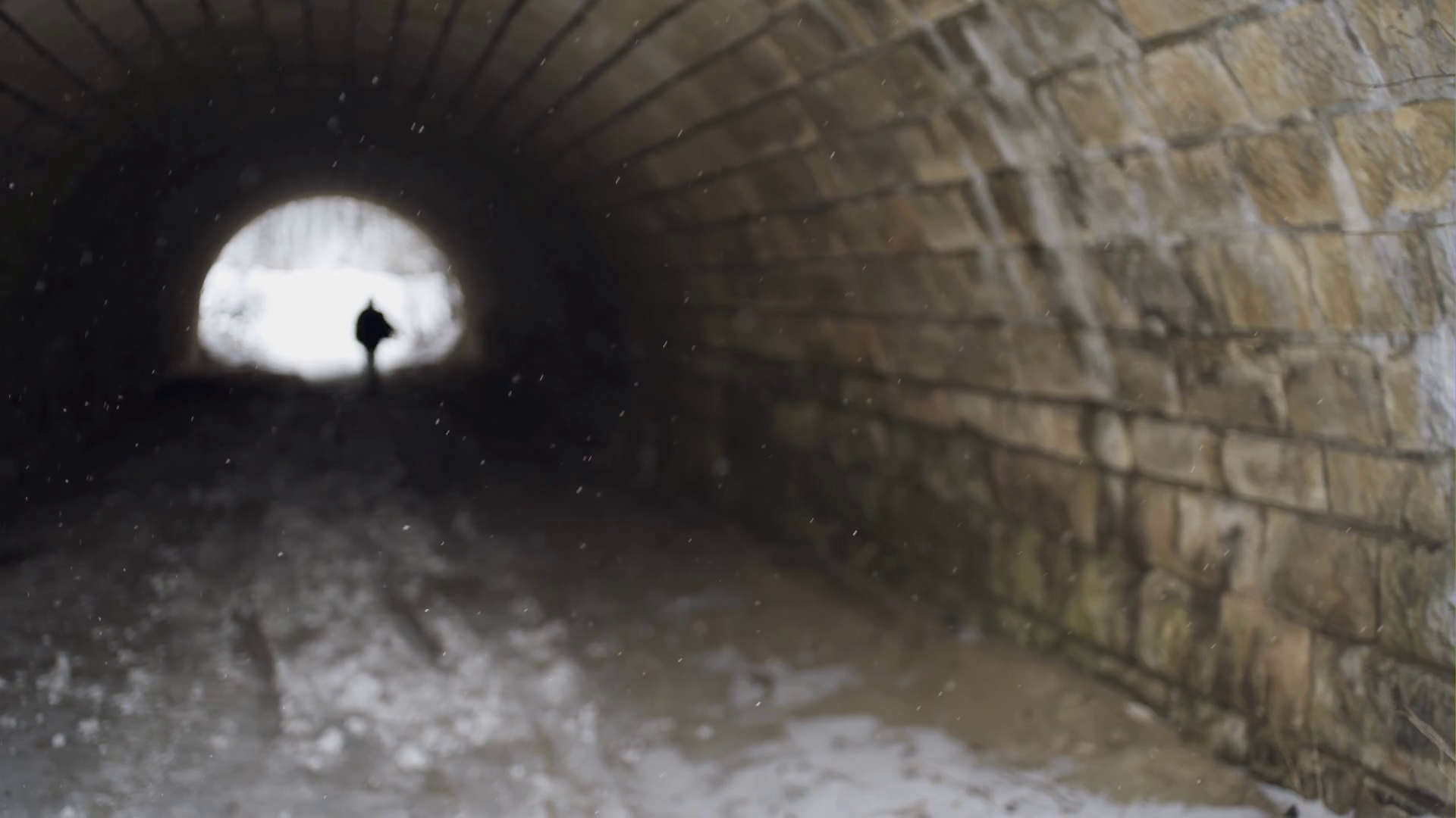 Adventurous Teen Exploring Snowy Tunnel In Stock Footage SBV-347633597 ...