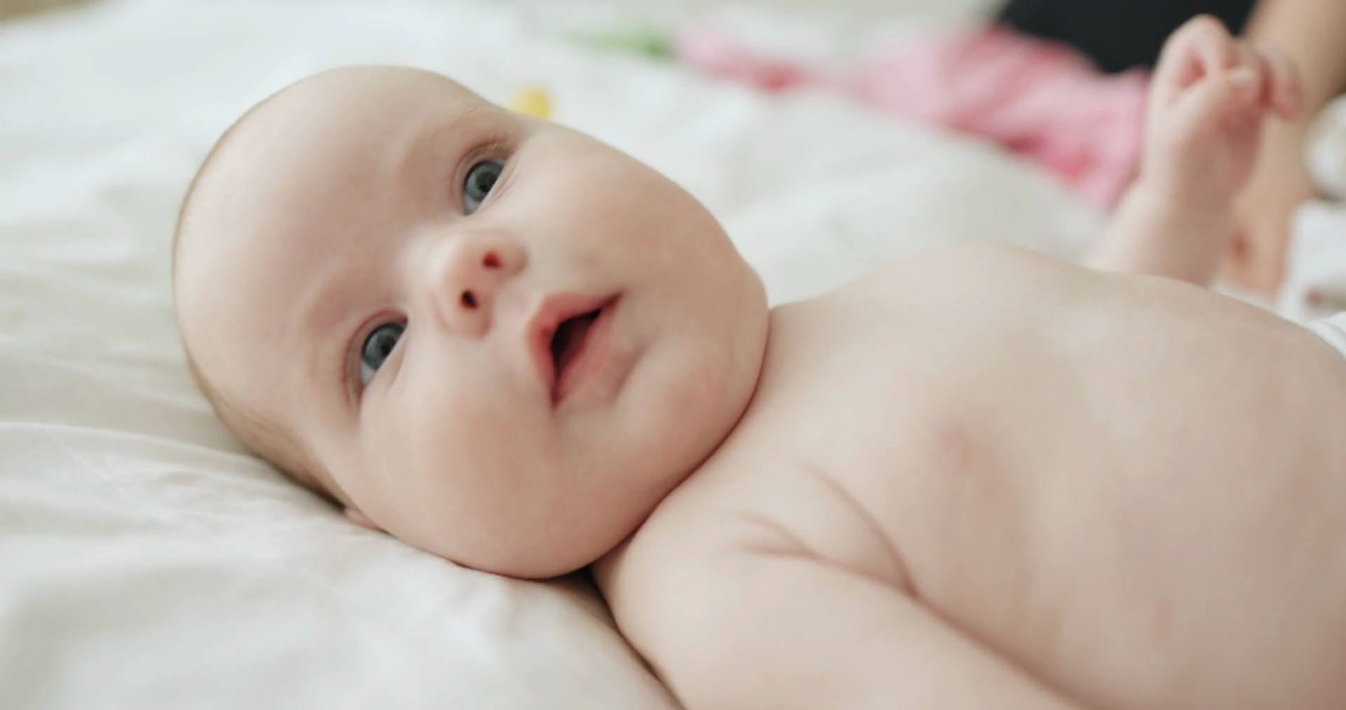 Restless Newborn Baby Wriggling In Cot Stock Footage SBV347641054