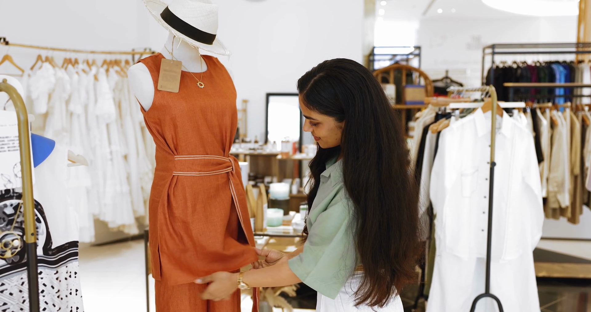 Young Indian Shop Woman Working On Stock Footage SBV-352934091 ...