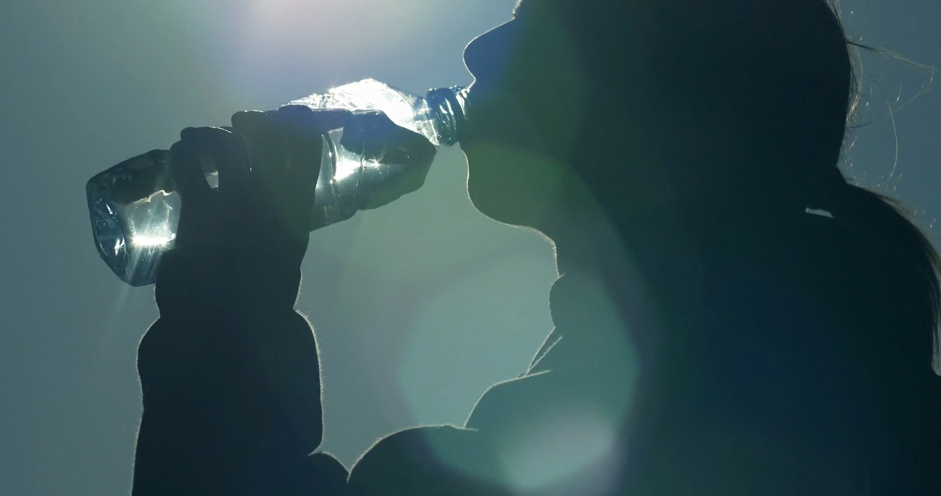 Girl Drinking Water From Plastic Bottle Stock Footage SBV302127641