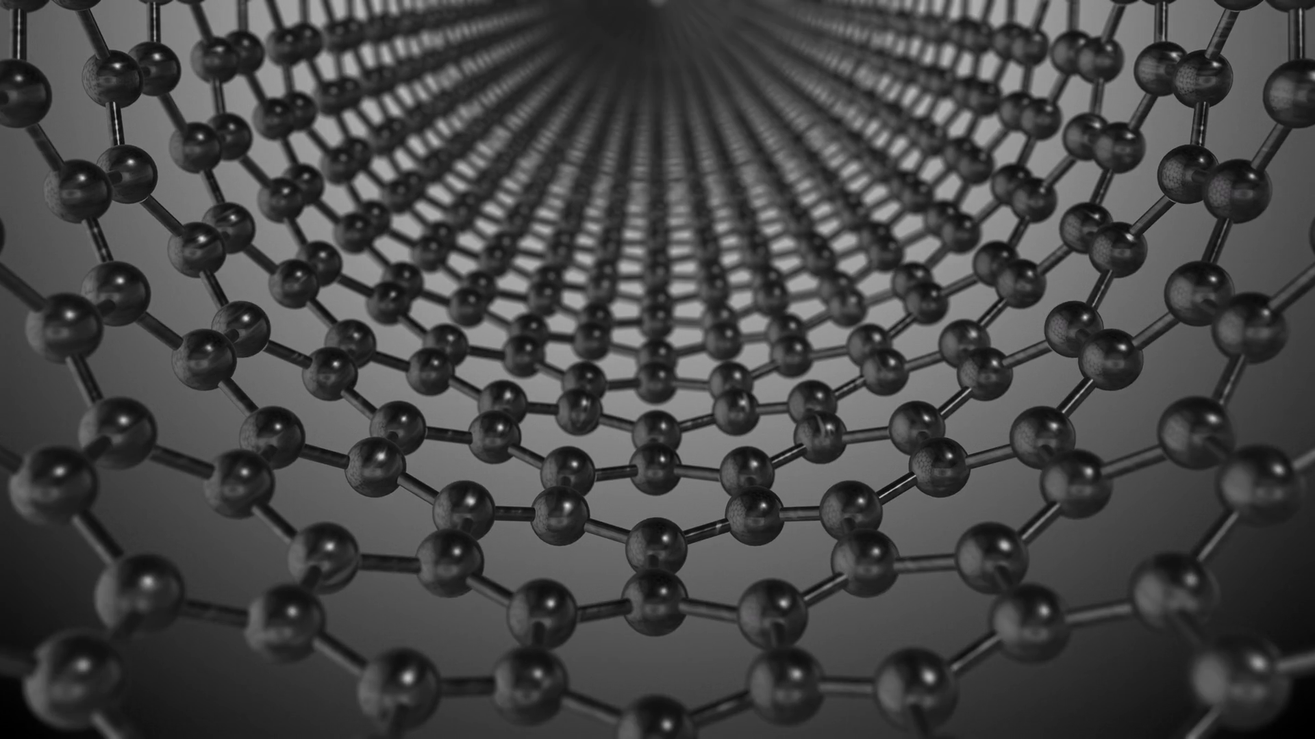 Carbon nanotube atom molecular structure in graphene graphite lattice