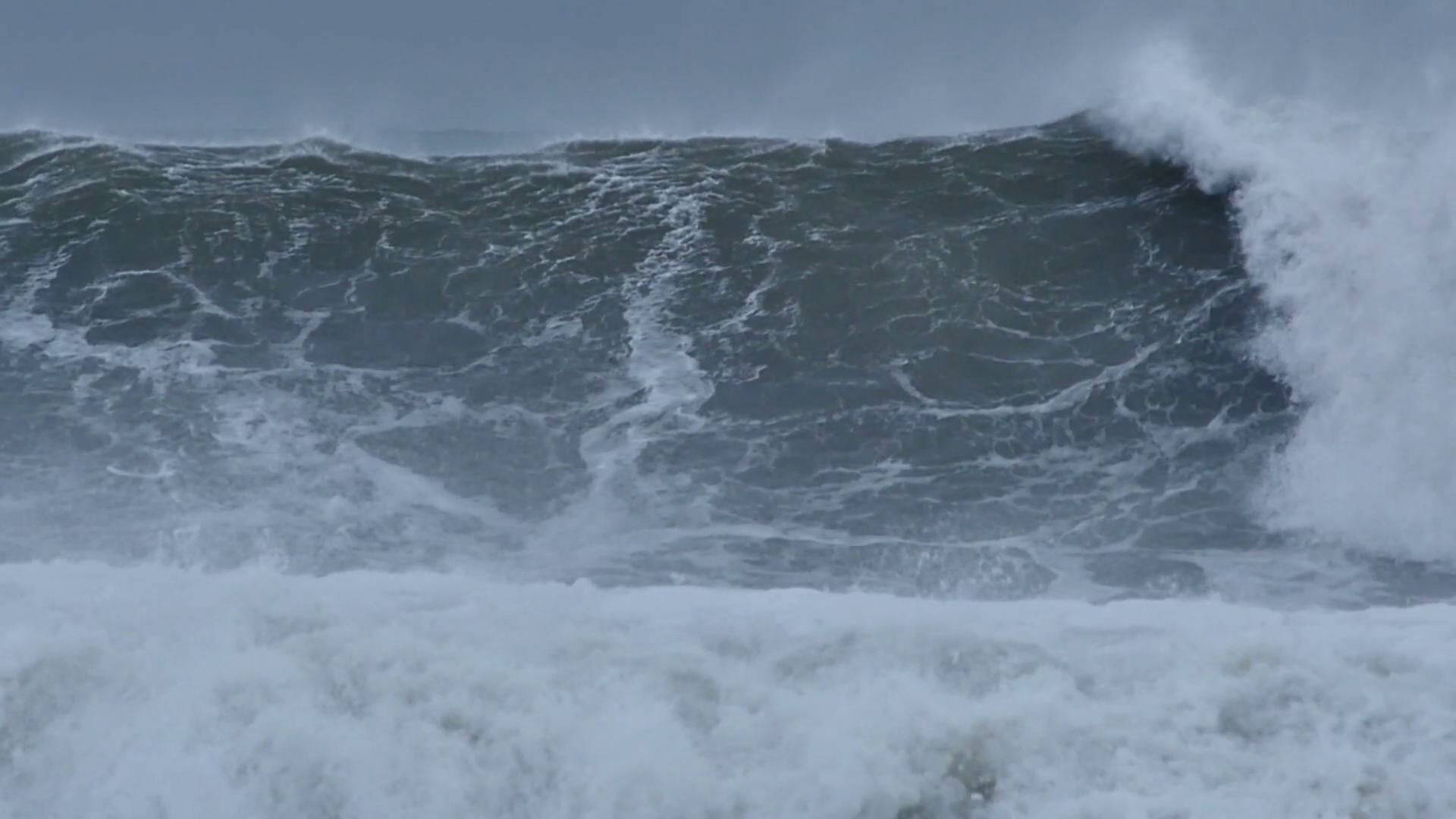 Windy Weather Big Stormy Sea Waves From Stock Footage SBV307684136