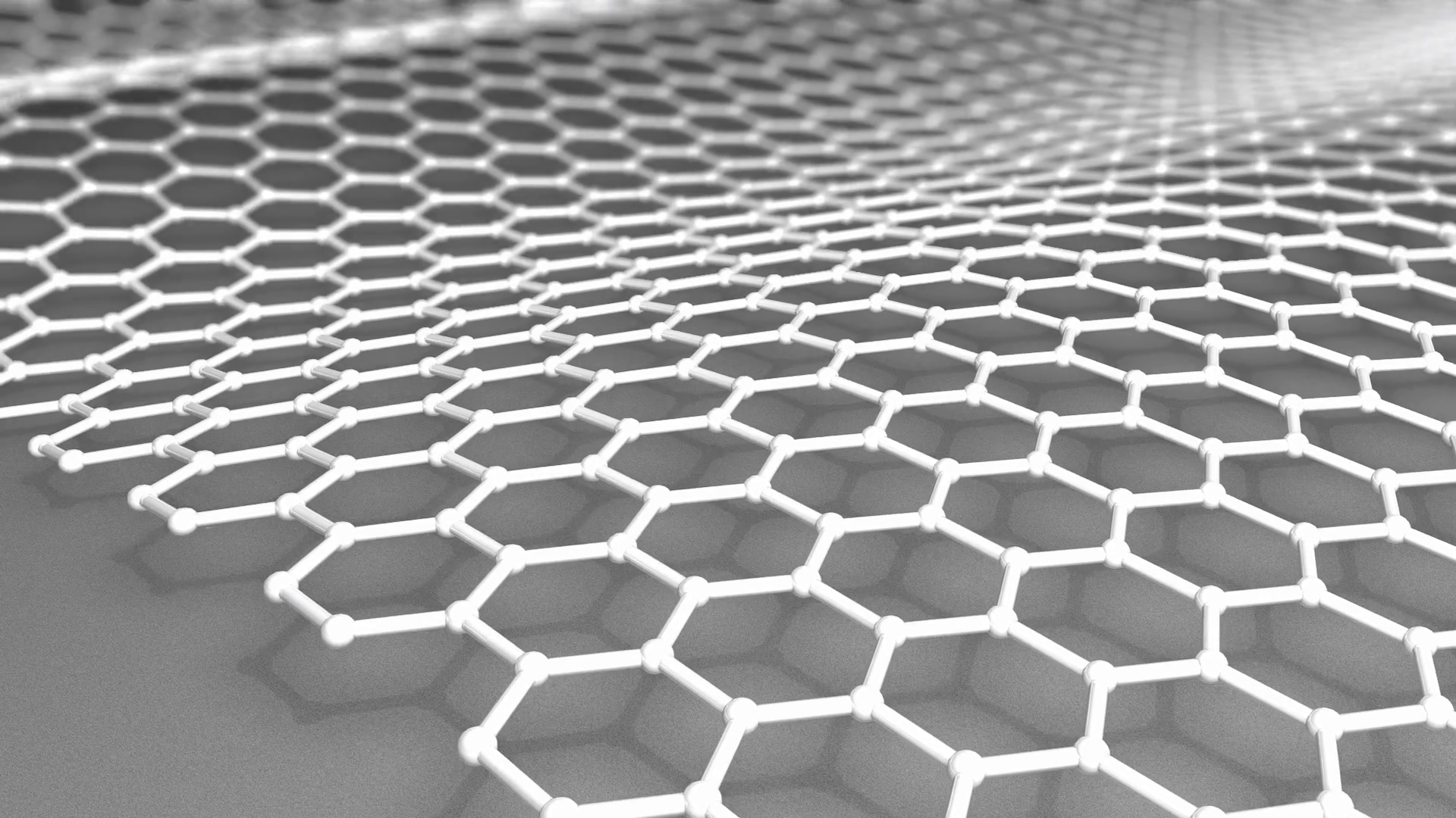 Atomicscale carbon atom, world's strongest material, Graphene. Motion Background