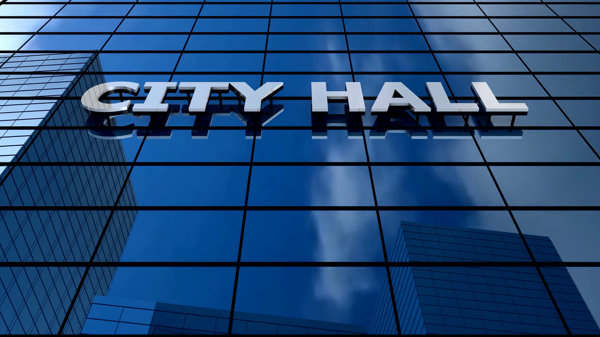 City Hall Building Blue Sky Timelapse Stock Motion Graphics SBV