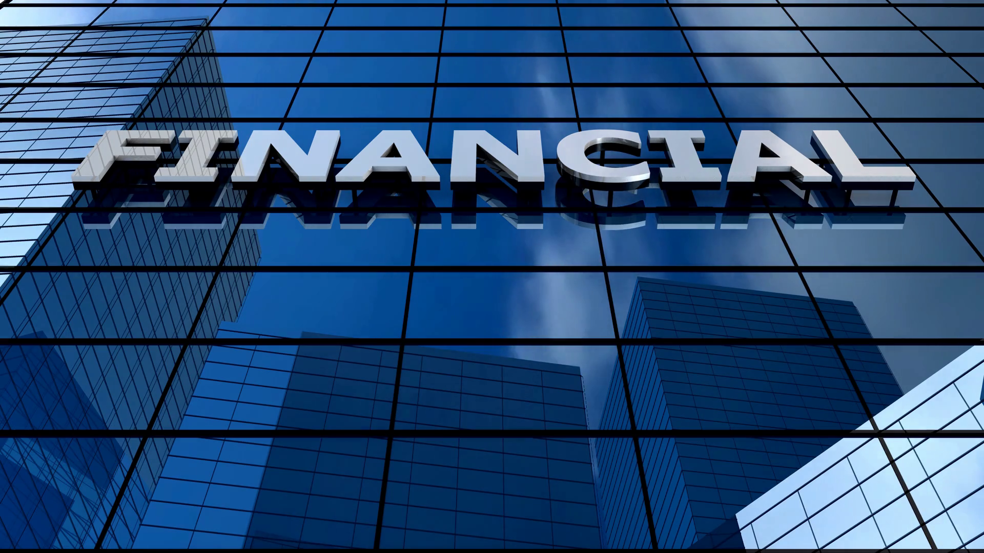 Financial building blue sky timelapse. Motion Background 0015 SBV