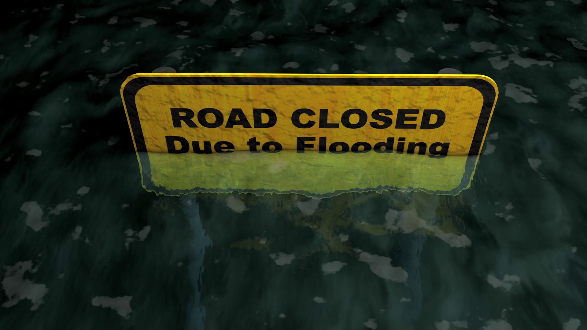 Road Closed Due To Flooding Water Disaster Stock Motion Graphics SBV ...
