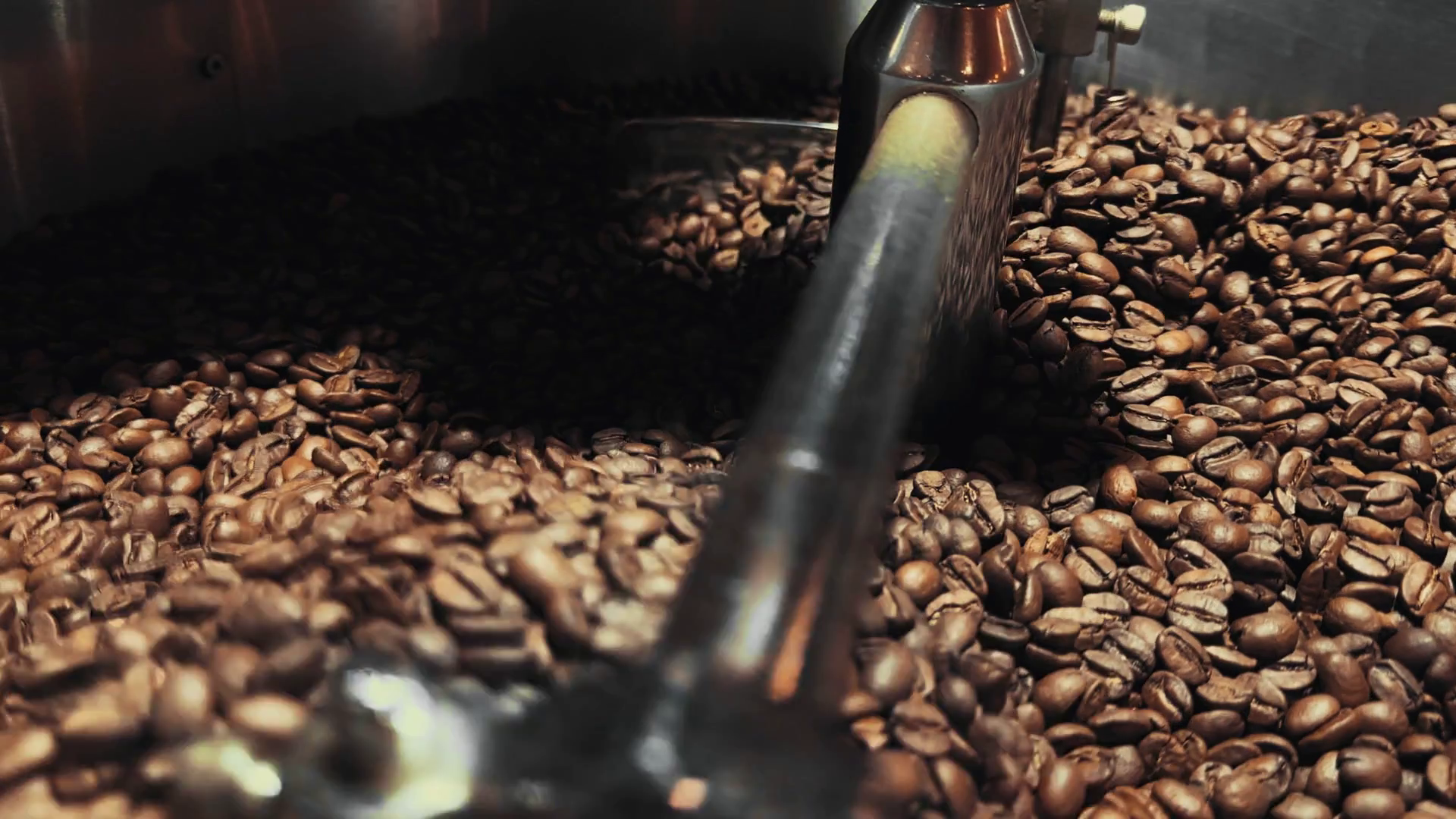Aromatic Coffee Beans In Roasting Machine Stock Footage SBV-347631552 ...