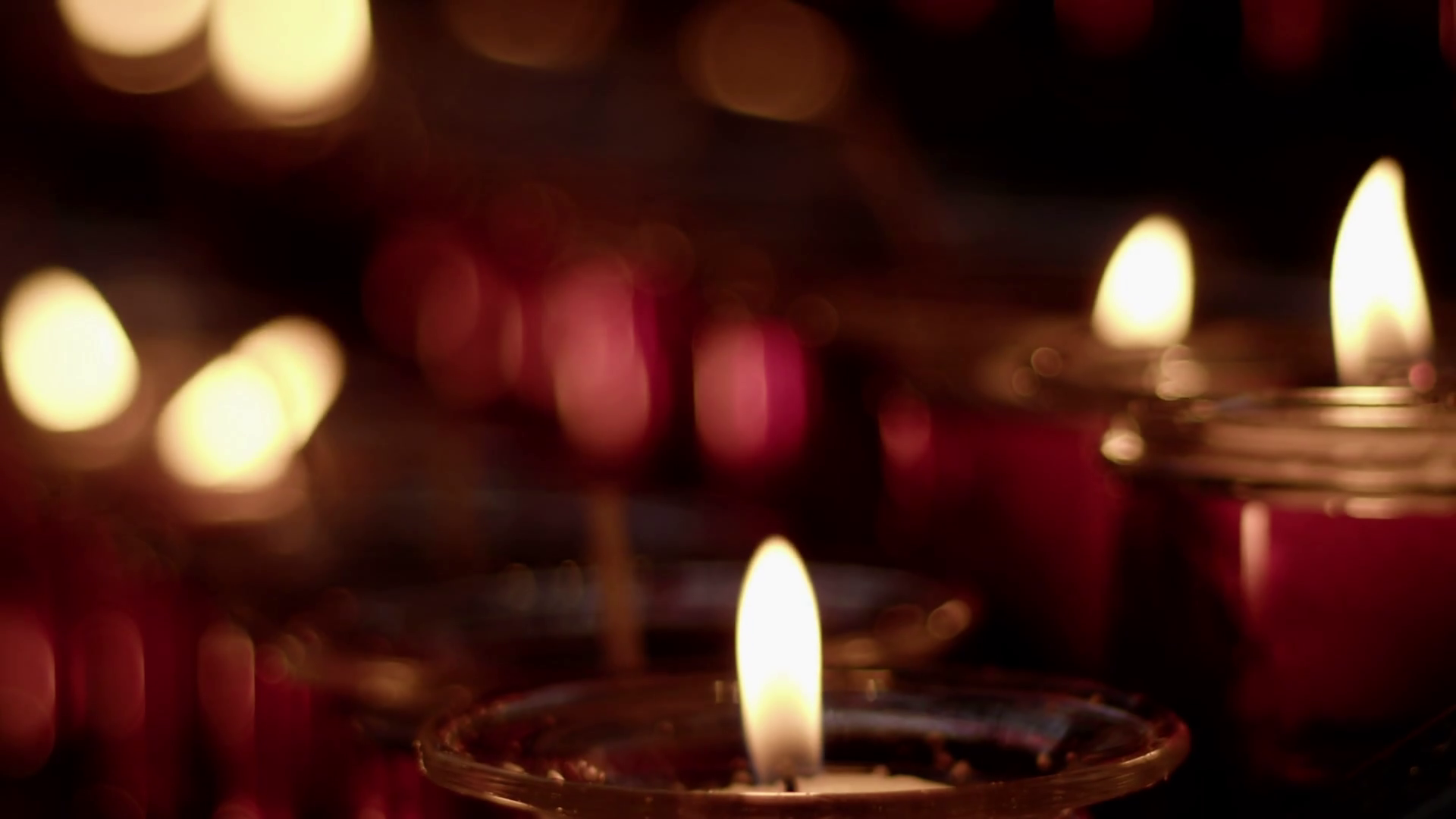 Red Wish Pray Candles In Church Stock Footage SBV347379015 Storyblocks
