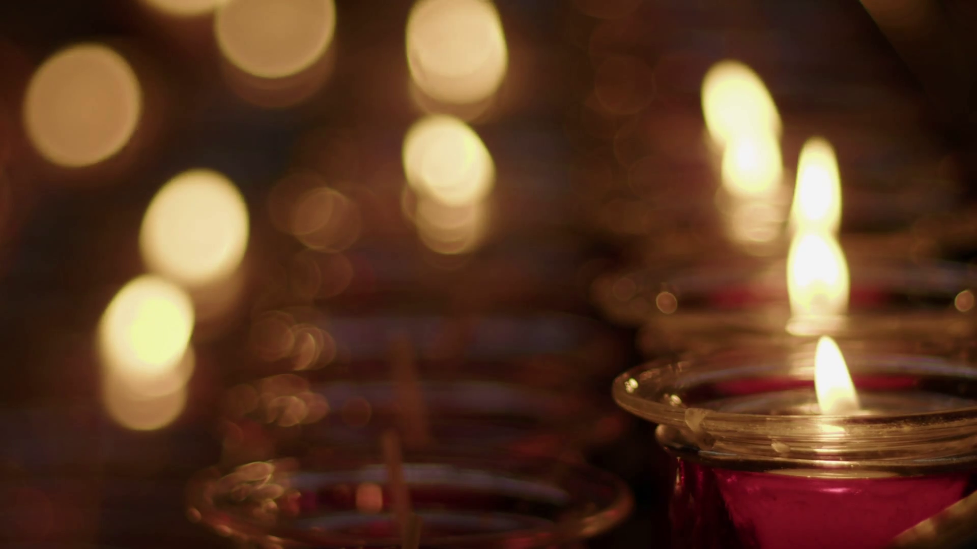 Red Wish Pray Candles In Church Stock Footage SBV347379066 Storyblocks