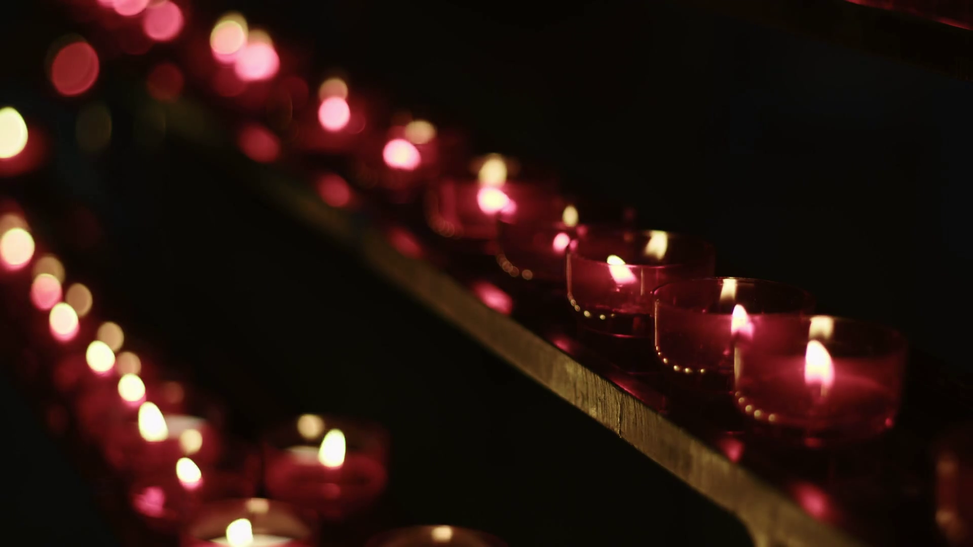Red Wish Pray Candles In Catholic Church Stock Footage SBV347379482 Storyblocks