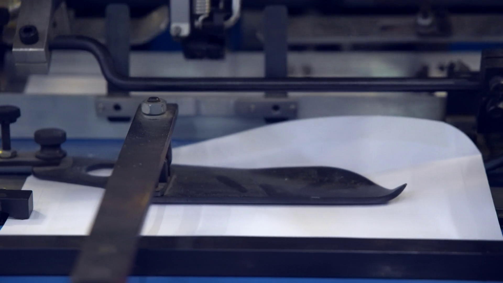 Pan Printing Equipment With White Sheets Of Stock Footage SBV331507117