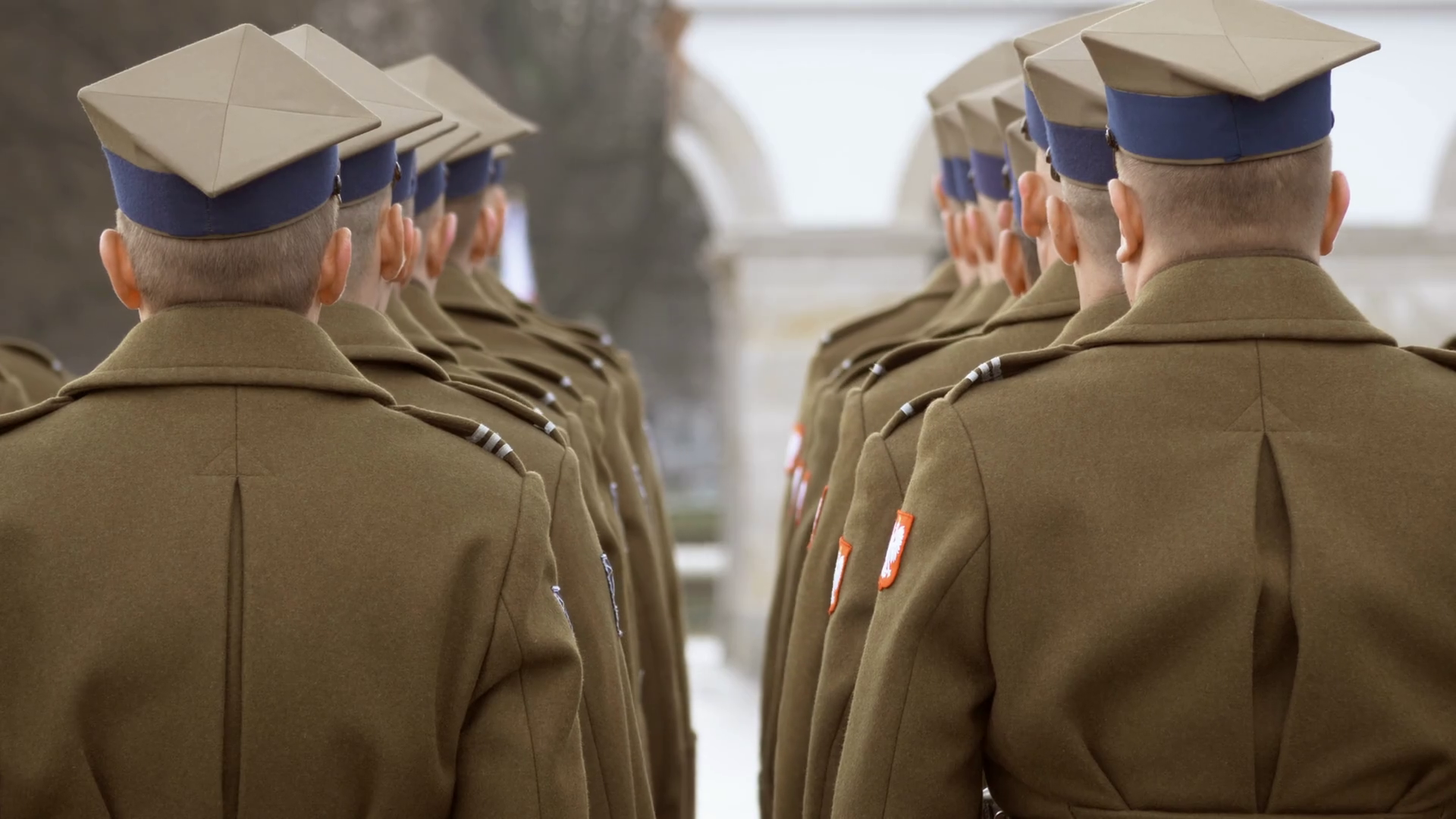 Soldiers Stand In Line Are Awarded Awards 4k Stock Footage SBV