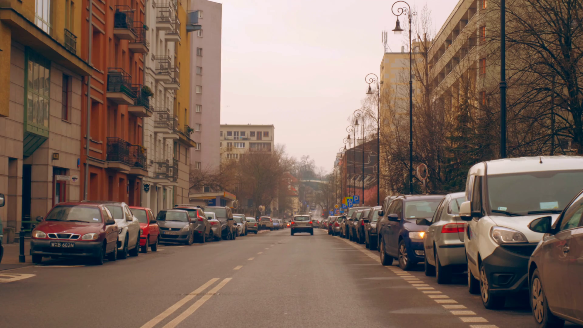 Warsaw Poland December 26 2017 Parked Cars Stock Footage SBV323049638