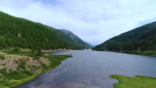 Aerial top view perspective of Trou Aux Cerf Volcano Curipipe in the tropical island jungle of Mauritius aerial slow motion 4k.