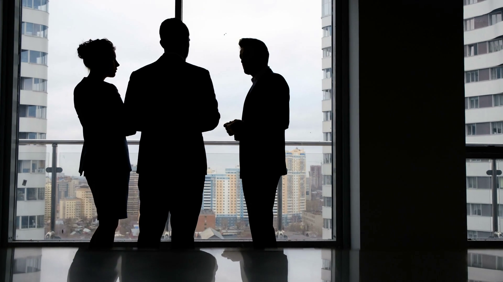 Business Team Of Managers Standing Talk In Stock Footage SBV-322204823 ...