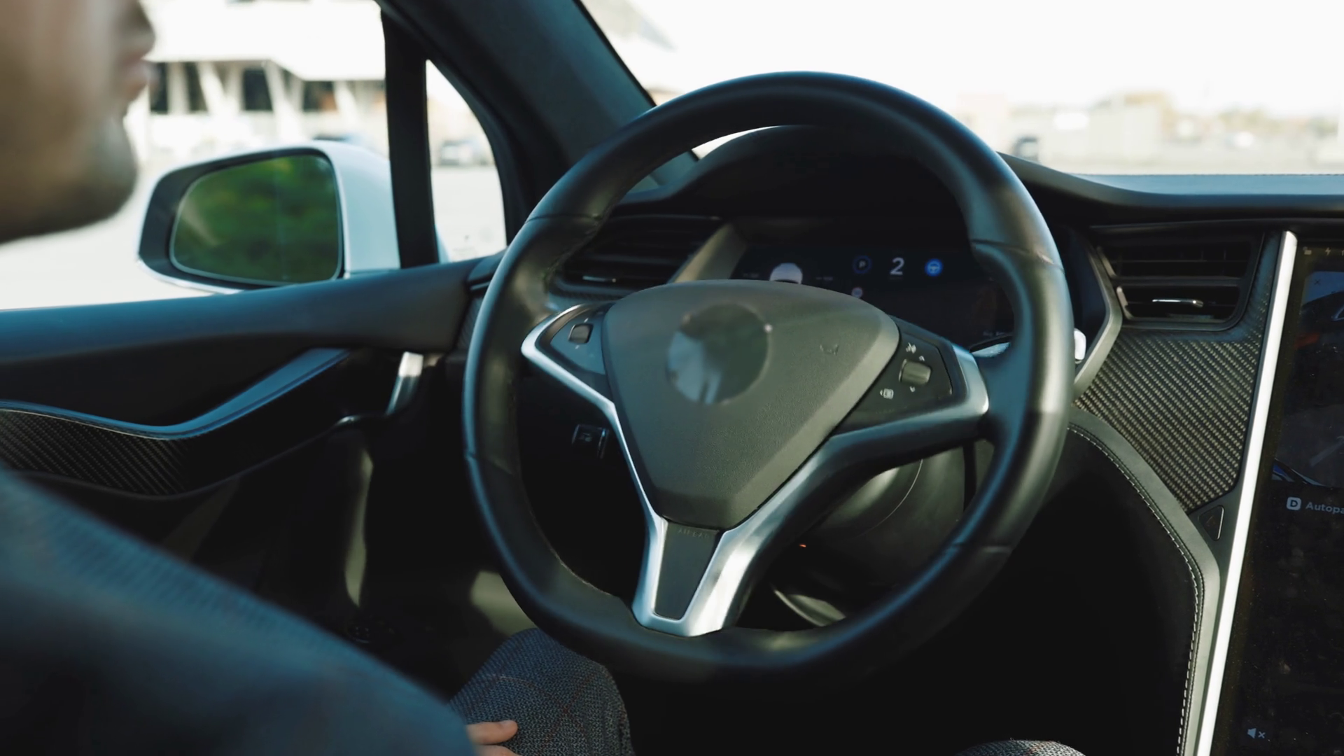 Man In Futuristic Automated Electric Car Stock Footage SBV-351880906 ...