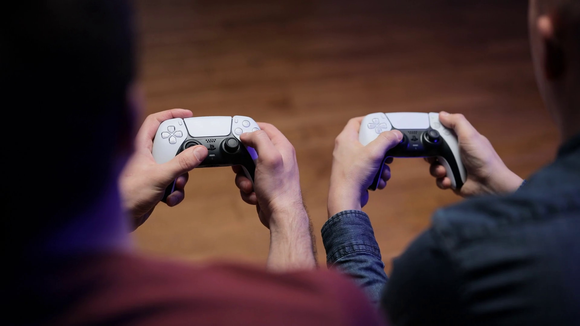 NEW YORK March 7, 2021 Two joysticks from Sony PlayStation 5 TV game