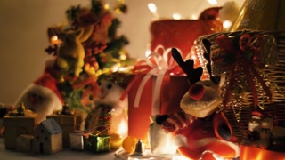 4K Christmas ornaments in front of Christmas tree