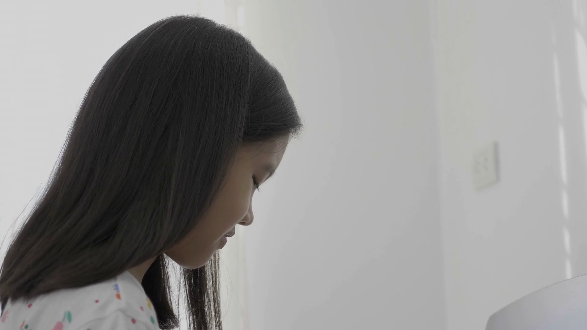 4K : Slow motion of Asian girl playing piano, Tilt down shot Stock ...