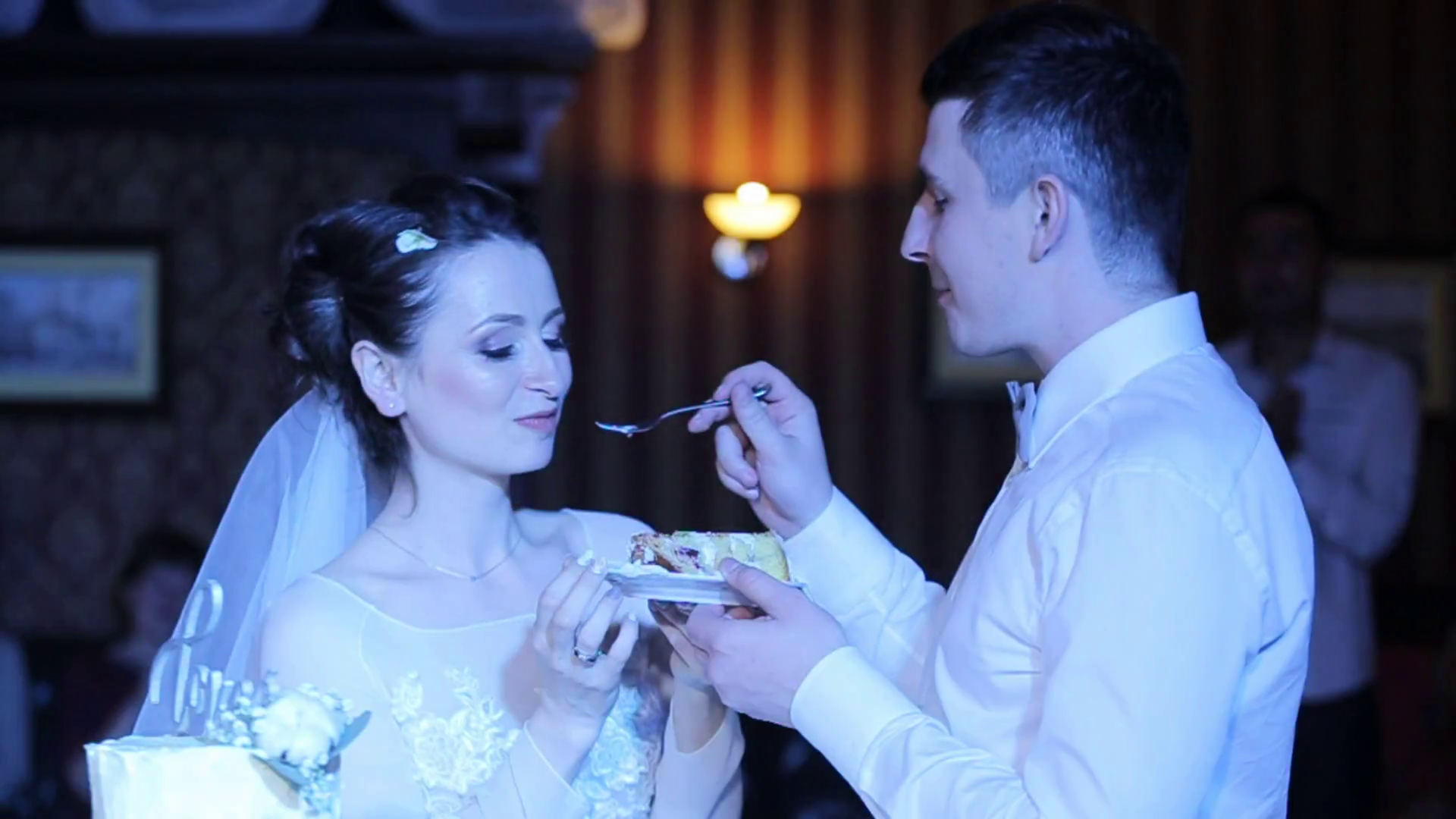 Bride Groom Eating Wedding Cake Stock Footage SBV308830338 Storyblocks