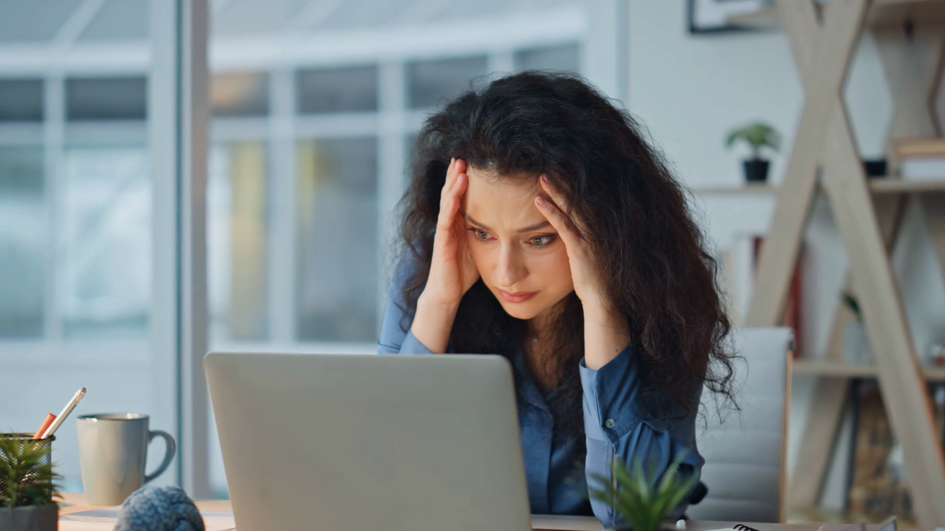 Stressed Manager Looking Mistake In Finance Stock Footage SBV-351938538 ...