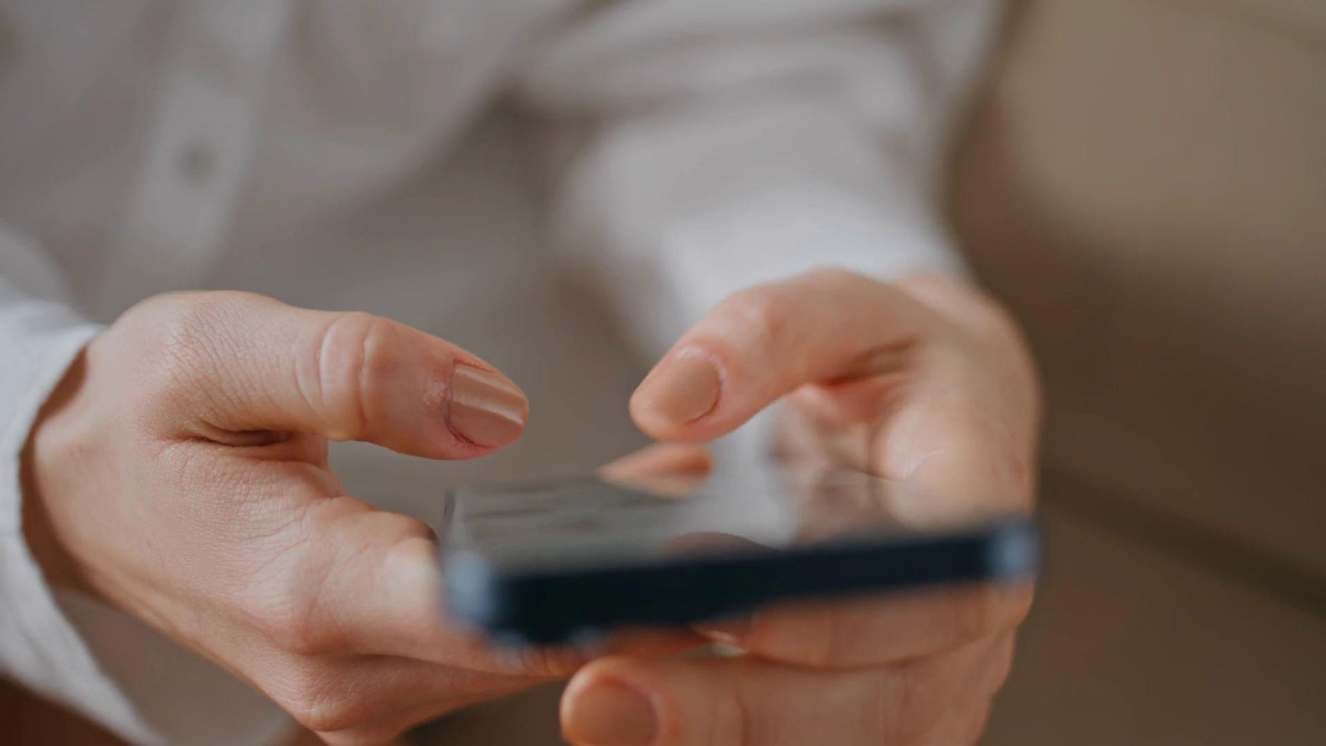 Girl Hands Using Mobile Phone Browsing Stock Footage SBV-352062566 ...