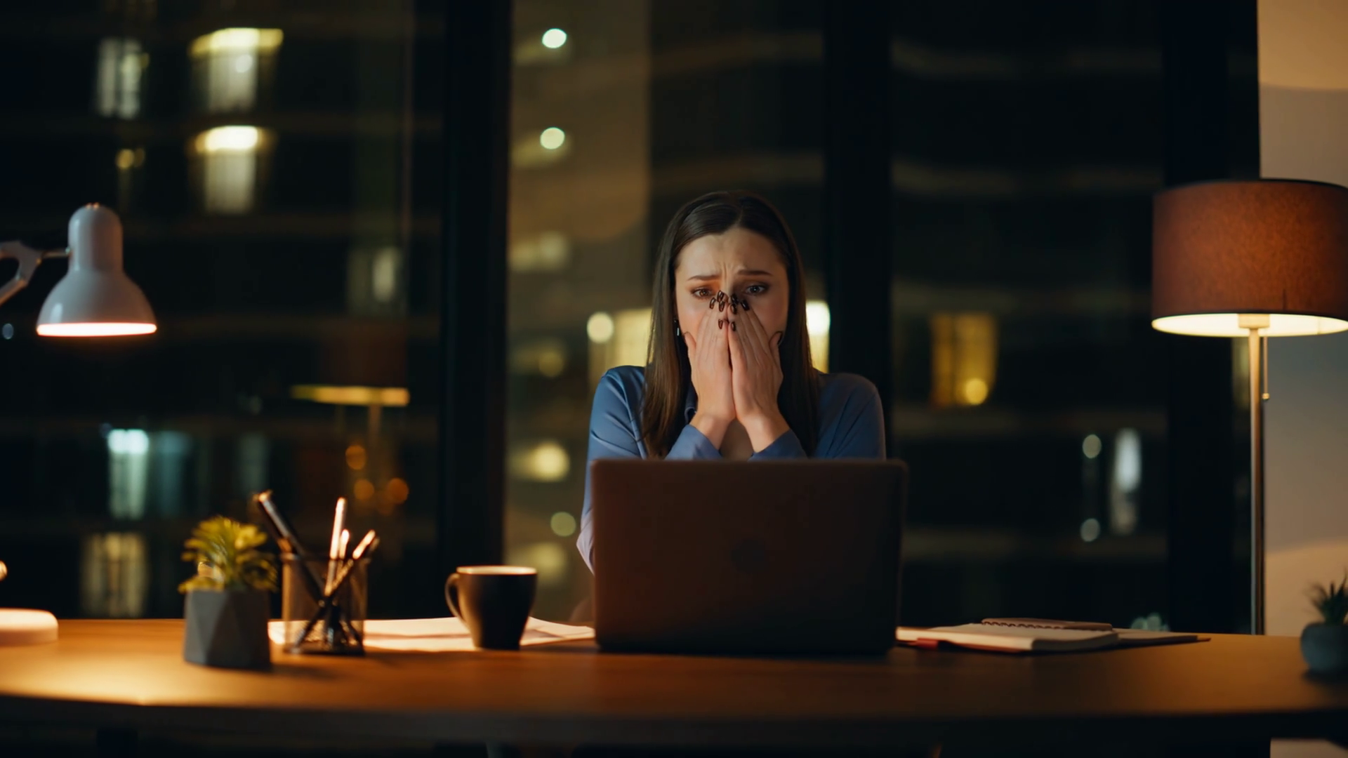 Shocked Businesswoman Reacting On Failure Stock Footage SBV-352417120 ...
