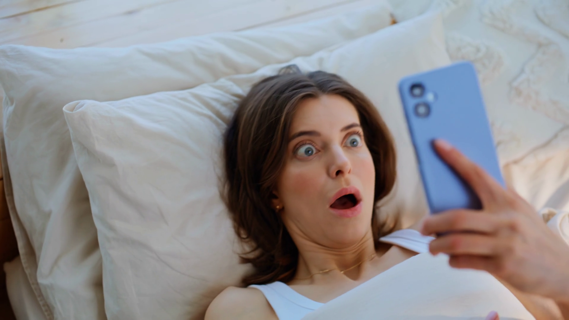 Closeup Stressed Woman Overslept Looking Stock Footage SBV-353178479 ...