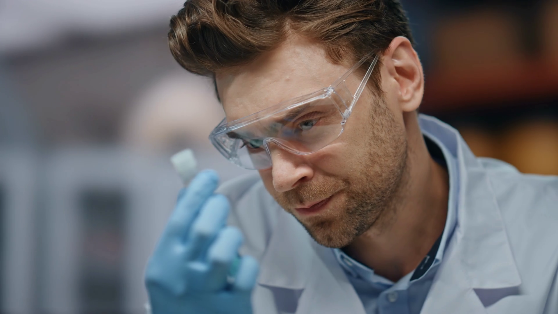 Sad Laboratory Researcher Test Tube Stock Footage SBV-348766574 ...