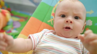 Infant's Expressive Close-up: Angry Baby Stock Footage SBV ...