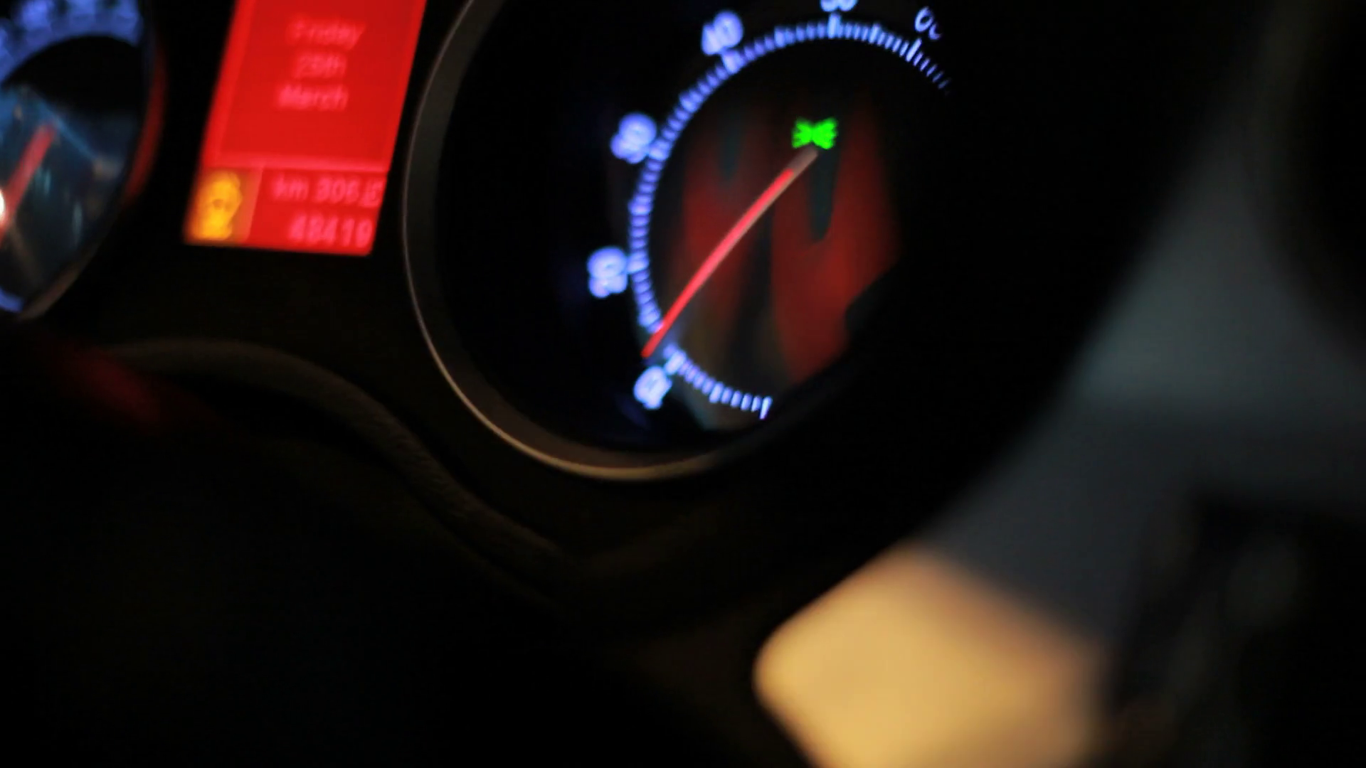 Dashboard Of Moving Car Tachometer Stock Footage SBV315195734