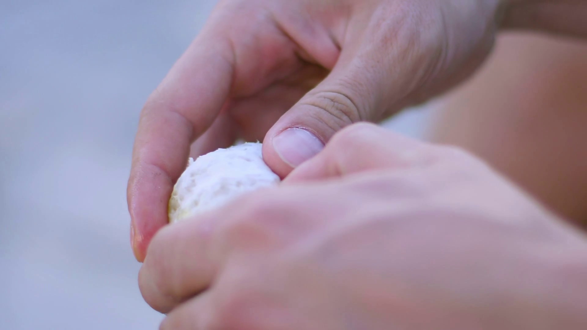 Hands Peeling Citrus Fruit In Slow Motion Stock Footage SBV324544097