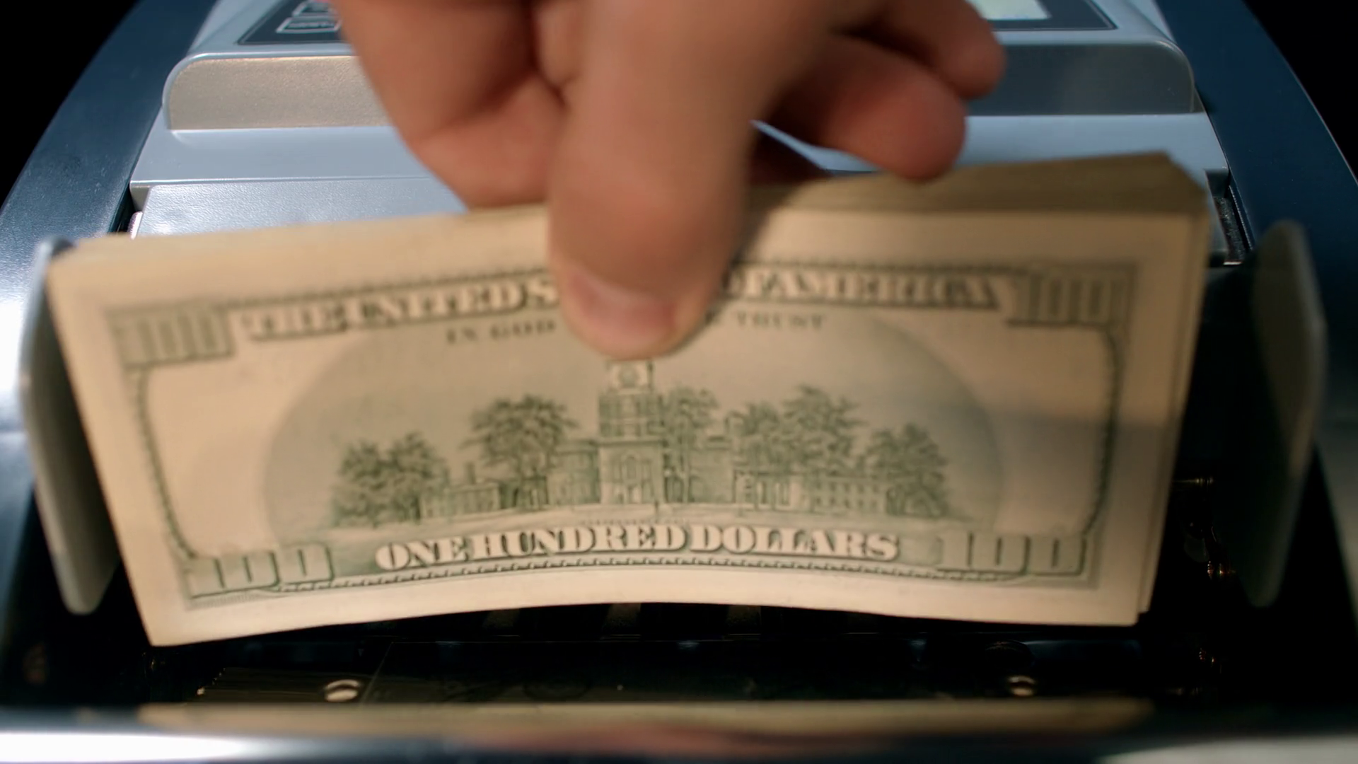 Money Counting Machine Cash Money Operations Stock Footage SBV