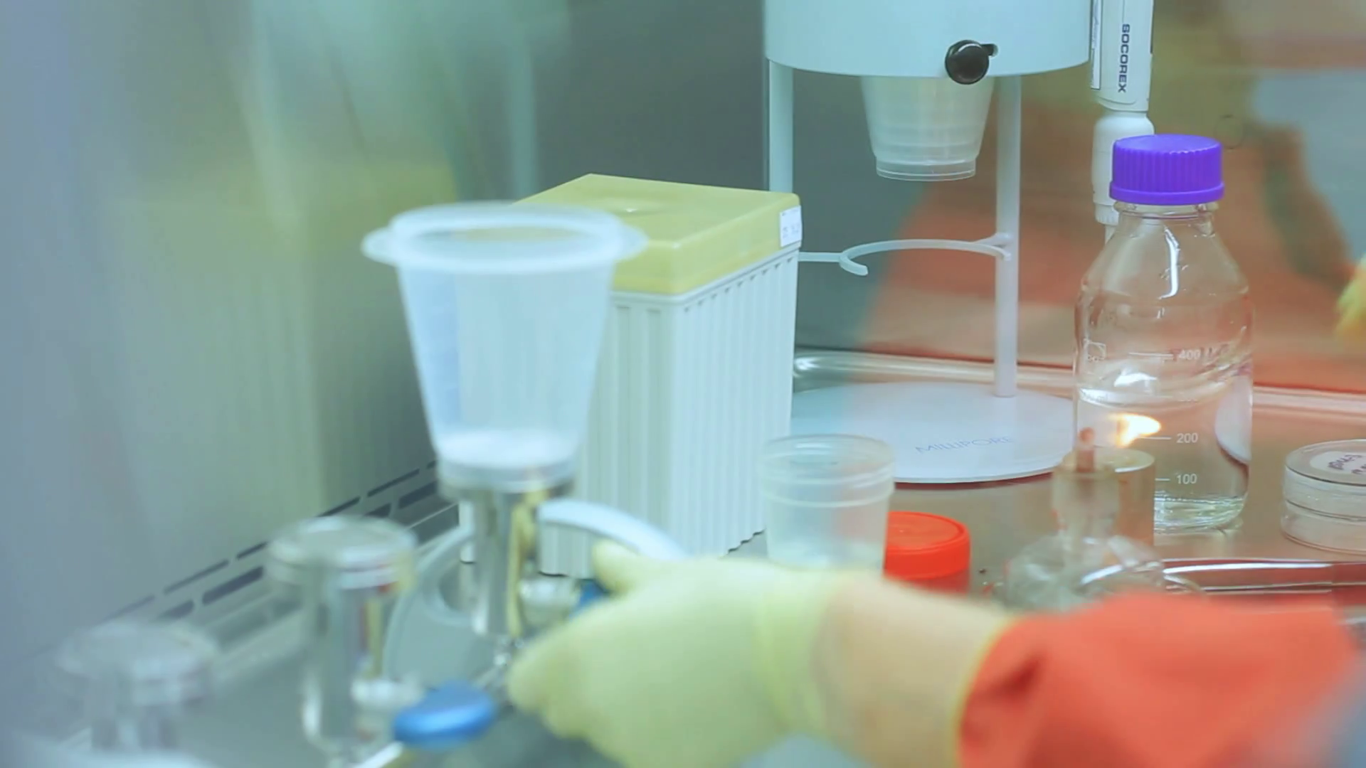 Scientist Hand Warming Tweezers Science Stock Footage SBV322761082