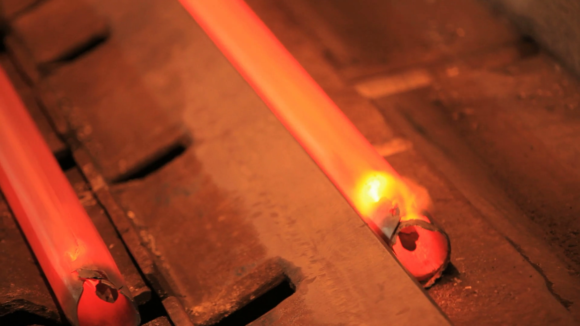 Steel Pipe Manufacturing Process Closeup Of Stock Footage SBV