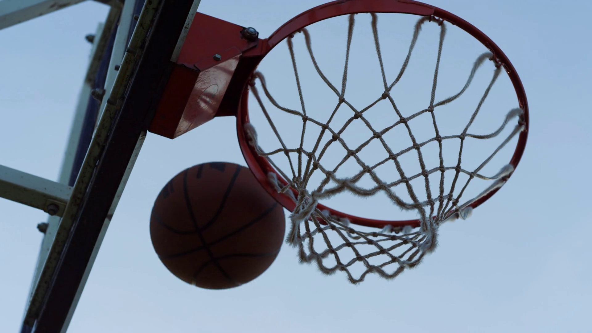 Unknown Person Throwing Ball Into Basket In Stock Footage SBV-338964483